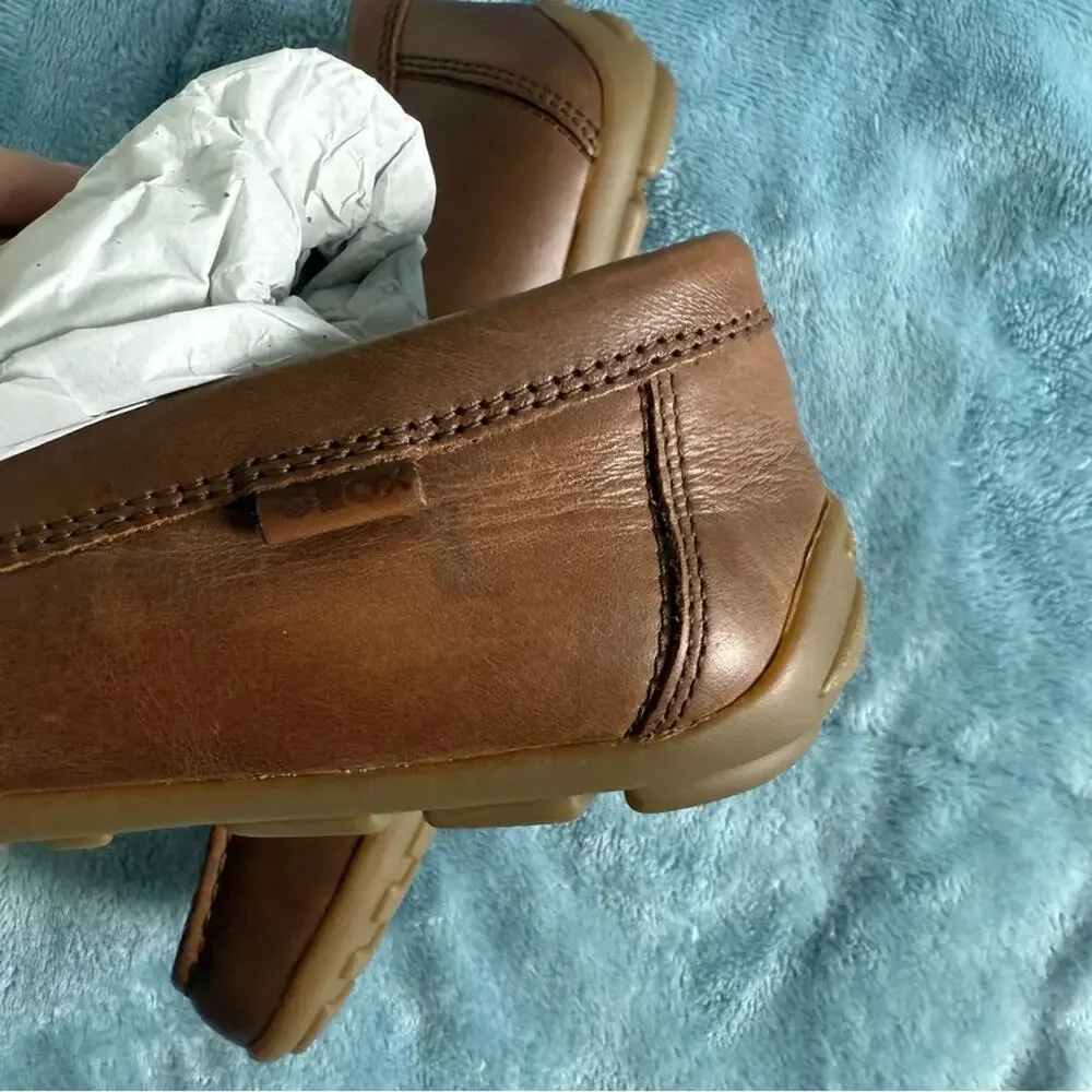 GEOX New Fast Boy Leather Loafers Shoes